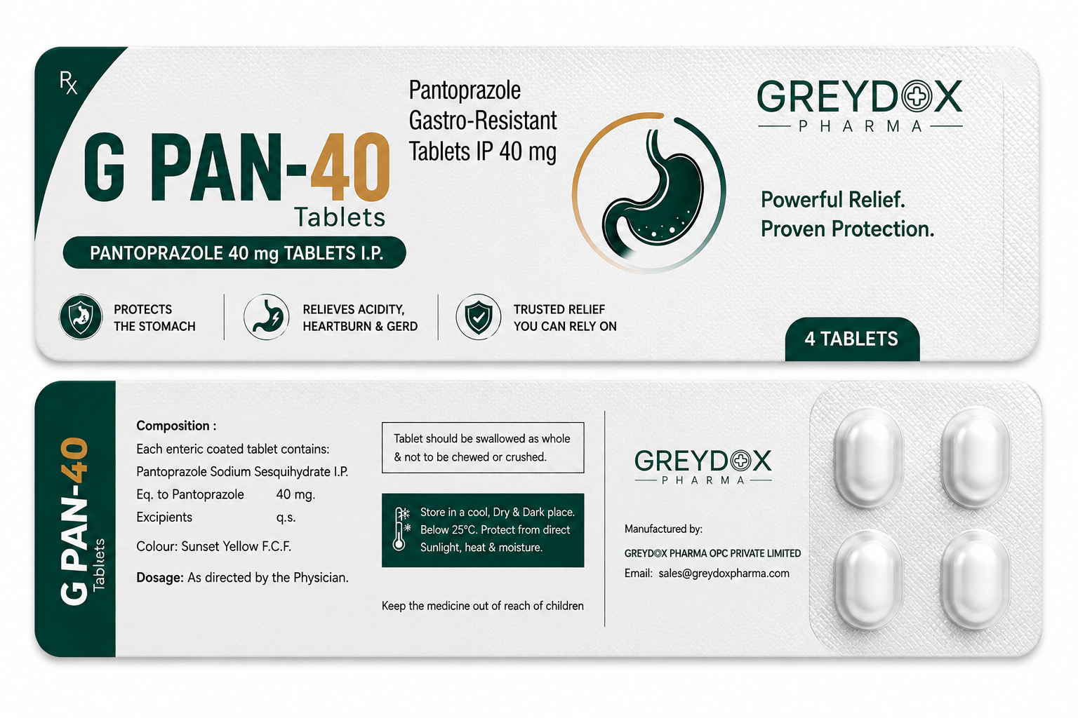 G PAN-40 Pantoprazole 40 mg Tablets